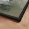 H�ndlavet maleri med sort ramme - Faded Shoreline - Mixed media