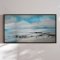 H�ndlavet maleri med sort ramme - Coastal Whisper - Mixed media