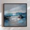 H�ndlavet maleri med sort ramme - Waves of Air - Mixed media