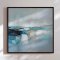 H�ndlavet maleri med sort ramme - Waves of Air II - Mixed media