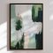 H�ndlavet maleri med sort ramme - Green Stroke ll - Mixed media