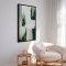 H�ndlavet maleri med sort ramme - Green Stroke ll - Mixed media