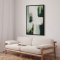 H�ndlavet maleri med sort ramme - Green Stroke ll - Mixed media