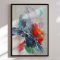 H�ndlavet maleri med sort ramme - Abstract Storm IV - Mixed media