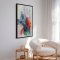 H�ndlavet maleri med sort ramme - Abstract Storm IV - Mixed media