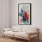 H�ndlavet maleri med sort ramme - Abstract Storm IV - Mixed media