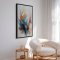 H�ndlavet maleri med sort ramme - Abstract Storm V - Mixed media
