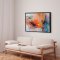 H�ndlavet maleri med sort ramme - Abstract Storm VI - Mixed media