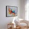 H�ndlavet maleri med sort ramme - Whisper of Color - Mixed media