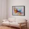 H�ndlavet maleri med sort ramme - Whisper of Color - Mixed media