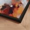H�ndlavet maleri med sort ramme - Red Motion ll - Mixed media