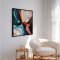 H�ndlavet maleri med sort ramme - The Bold Divide ll - Mixed media