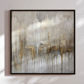 Handmade panting in frame - Dustfall II - Mixed media
