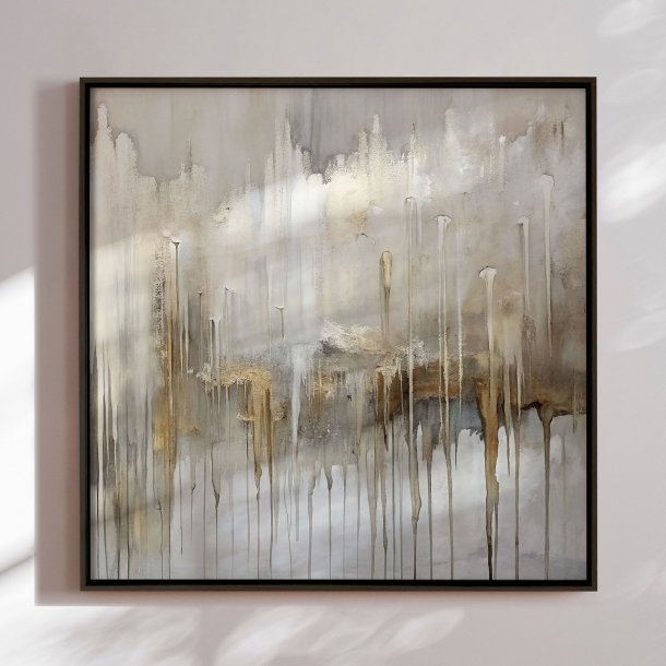 Handmade panting in frame - Dustfall II - Mixed media