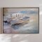 Handmade panting with frame - Waterside Escape - Mixed media