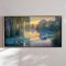 Handmade painting with frame - Willow Reflections - Mixed media