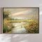 Handmade panting with frame - Fields of Light - Mixed media