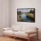 Handmade panting with frame - Silent Meadow - Mixed media