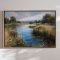 Handmade panting with frame - Silent Meadow - Mixed media