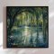 Handmade panting with frame - Whispering Waters - Mixed media