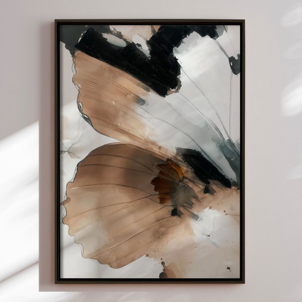 Handmade painting with black frame - Soft Collision - Mixed media
