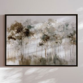Handmade painting with black frame - Dreamy Forest - Mixed media