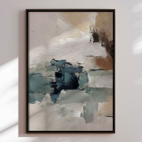 Handmade painting with black frame - Silence of Color ll - Mixed media