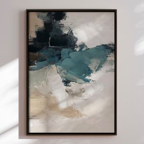 Handmade painting with black frame - Silence of Color - Mixed media