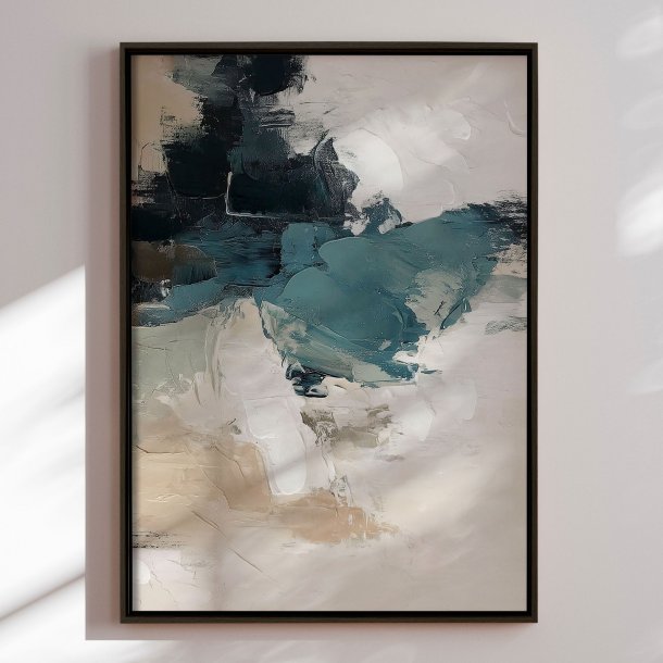 Handmade painting with black frame - Silence of Color - Mixed media