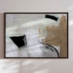 Handmade painting in frame - Motion - Dan Hobday - Mixed media