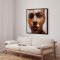 H�ndlavet maleri med ramme - Warm Abstract Portrait - Kiarra B - Mixed media
