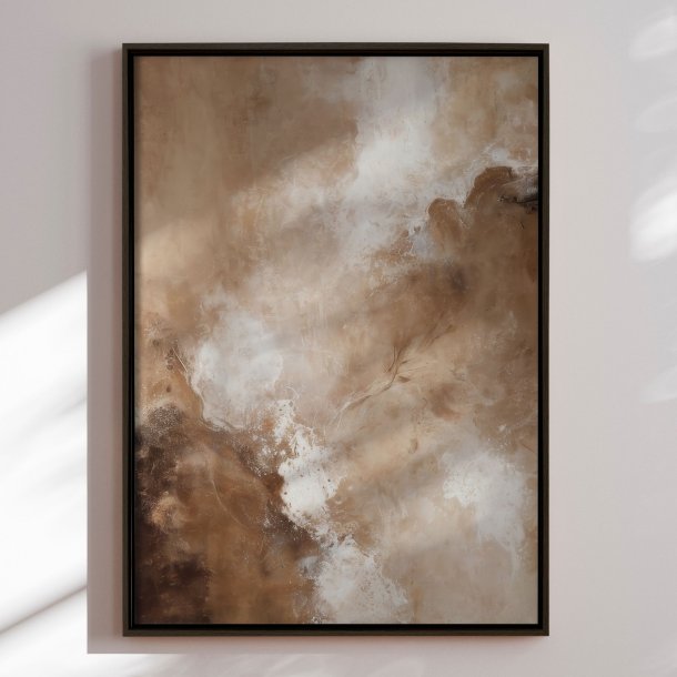 H�ndlavet maleri med ramme - Organic Desert Flow - Alpenglow Workshop - Mixed media