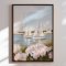 H�ndlavet maleri med ramme - Nantucket Sails - Kathrin Pienaar - Mixed media