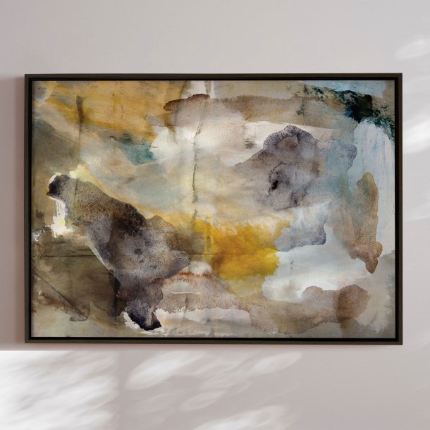 H�ndlavet maleri med ramme - Earthy Watercolor - Gemma Bardot - Mixed Media