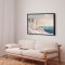 Handmade panting with frame - Coastal Sailboats - Julia Cheney - Mixed media
