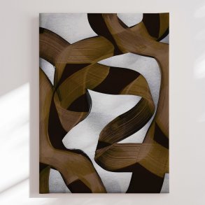L�rredstryk - Brown Flowing Abstract - Mareike B�hmer
