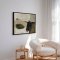 H�ndlavet maleri med ramme - Earthy Abstract Landscape - Dan Hobday - Mixed media