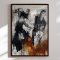 H�ndlavet maleri med ramme - Abstract Figures Connection - HUGO - Mixed media