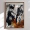 H�ndlavet maleri med ramme - Abstract Figures Connection - HUGO - Mixed media