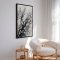 H�ndlavet maleri med ramme - Bare Winter Branches - HUGO - Mixed media