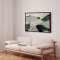 H�ndlavet maleri med ramme - Soft Green Abstract Landscape - Arohika Verma - Mixed media
