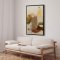 H�ndlavet maleri med ramme - Earthy Layers - Arohika Verma - Mixed media