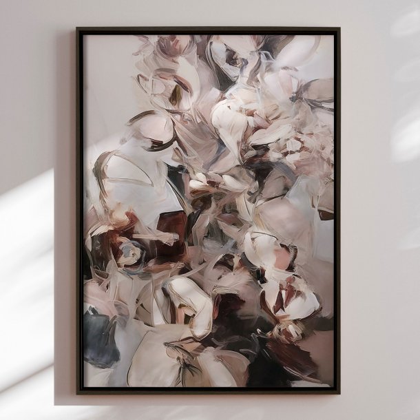 Handmade painting with black frame - Echoes of Earth II - Mixed media