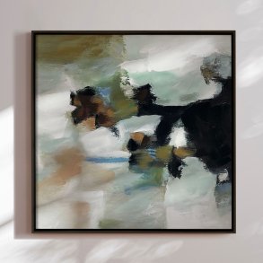 Handmade painting with black frame - Echoes of Nature - Mixed media