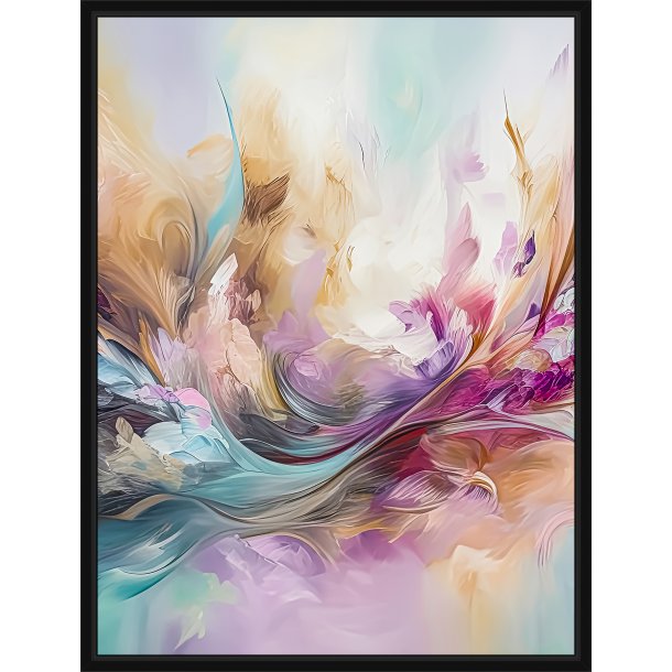 Handmade panting in frame - Colorful Explosion