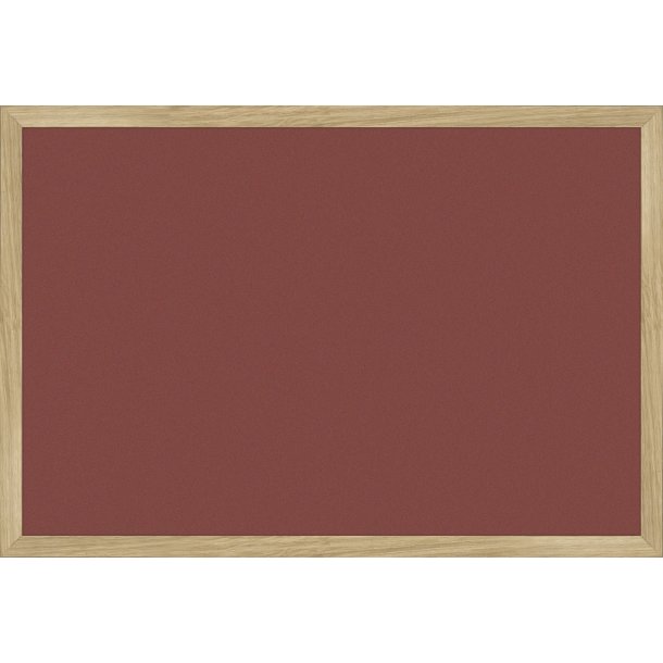Pinboard with oak frame - Burn Red