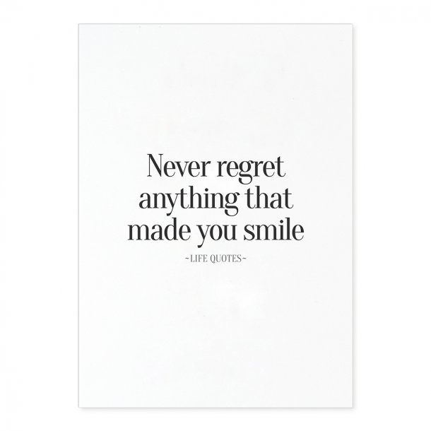 Never Regret