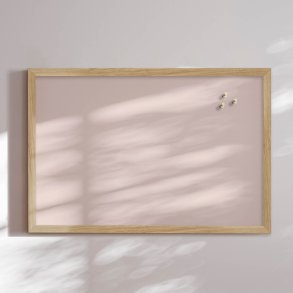 Opslagstavle med egetrsramme - Soft Blush