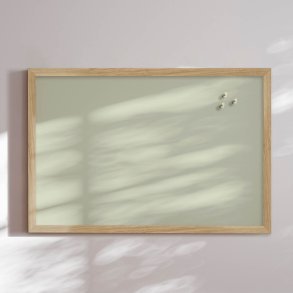 Opslagstavle med egetrsramme - Misty Mint