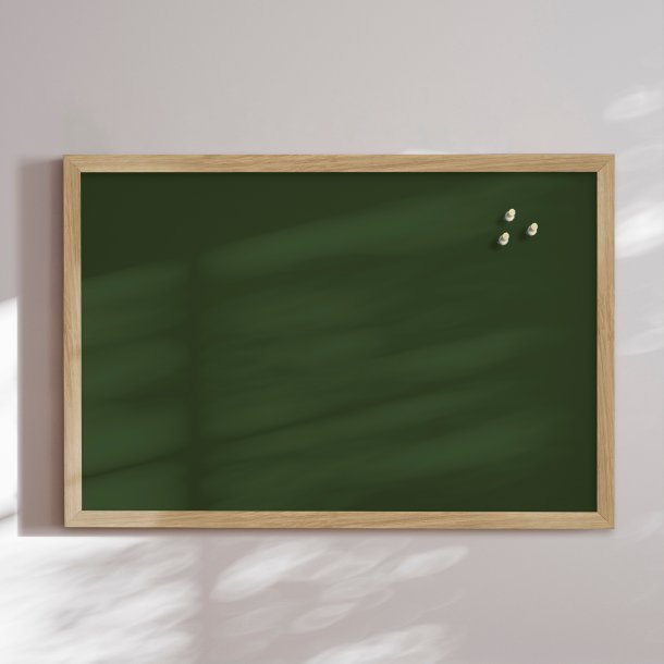 Pinboard with oak frame - Dark Olive